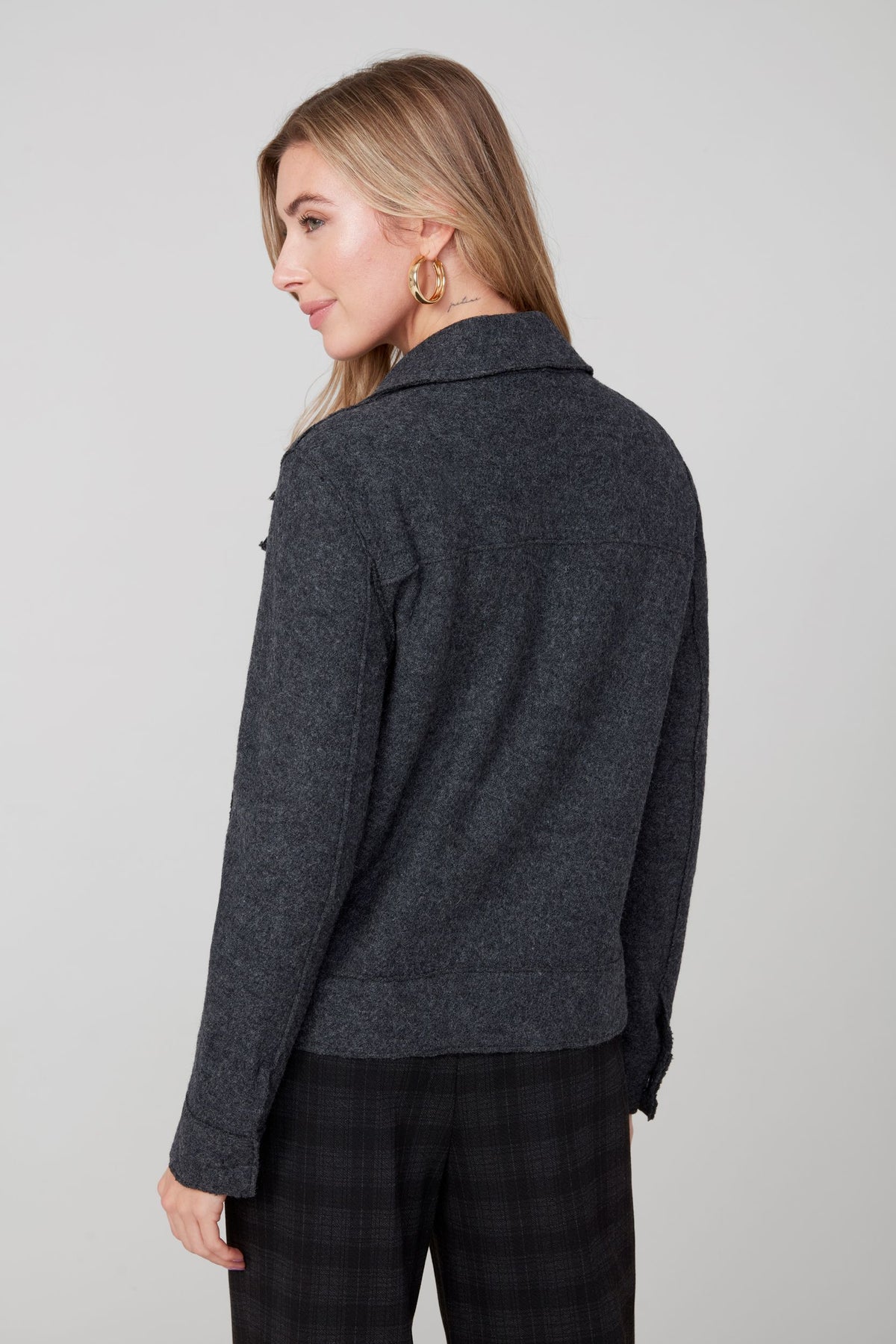 BOILED WOOL JACKET-HEATHER CHARCOAL-RENUAR
