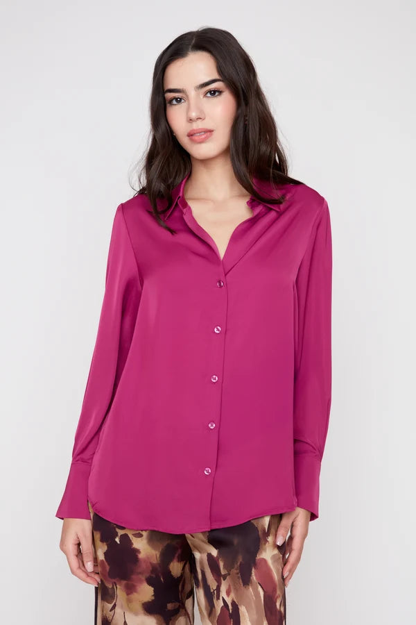 SATIN BUTTONDOWN BLOUSE-BOYSENBERRY-RENUAR