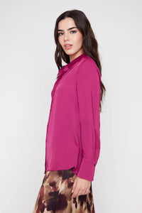 SATIN BUTTONDOWN BLOUSE-BOYSENBERRY-RENUAR