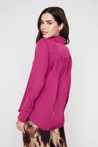 SATIN BUTTONDOWN BLOUSE-BOYSENBERRY-RENUAR