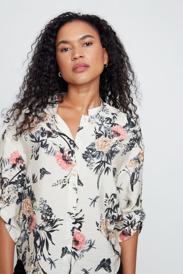 PRINT WOVEN BLOUSE-RENUAR