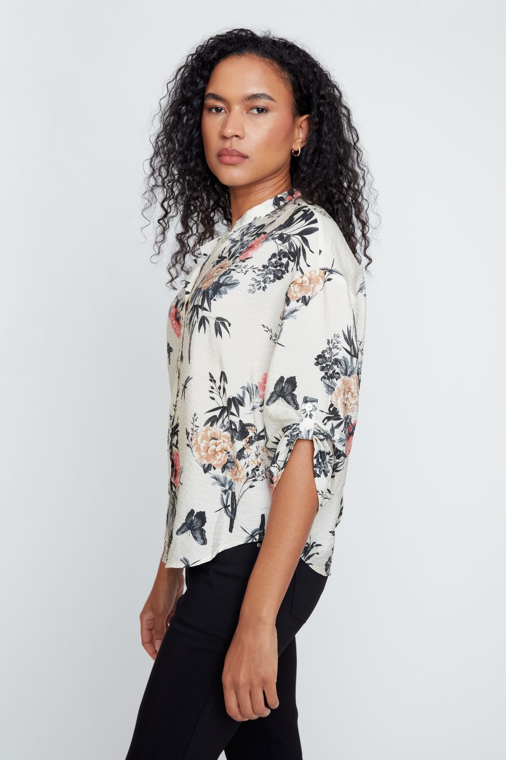 PRINT WOVEN BLOUSE-RENUAR