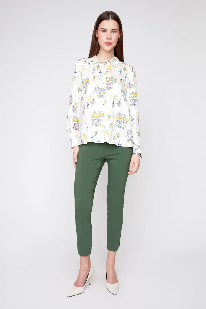 CAFE CLASSIC WOVEN BLOUSE-RENUAR