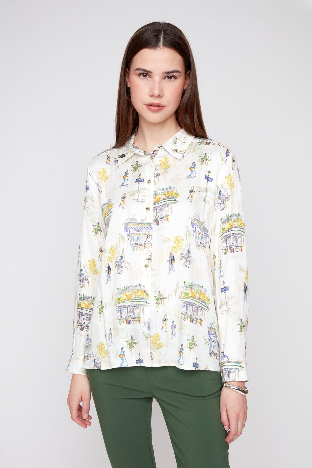 CAFE CLASSIC WOVEN BLOUSE-RENUAR