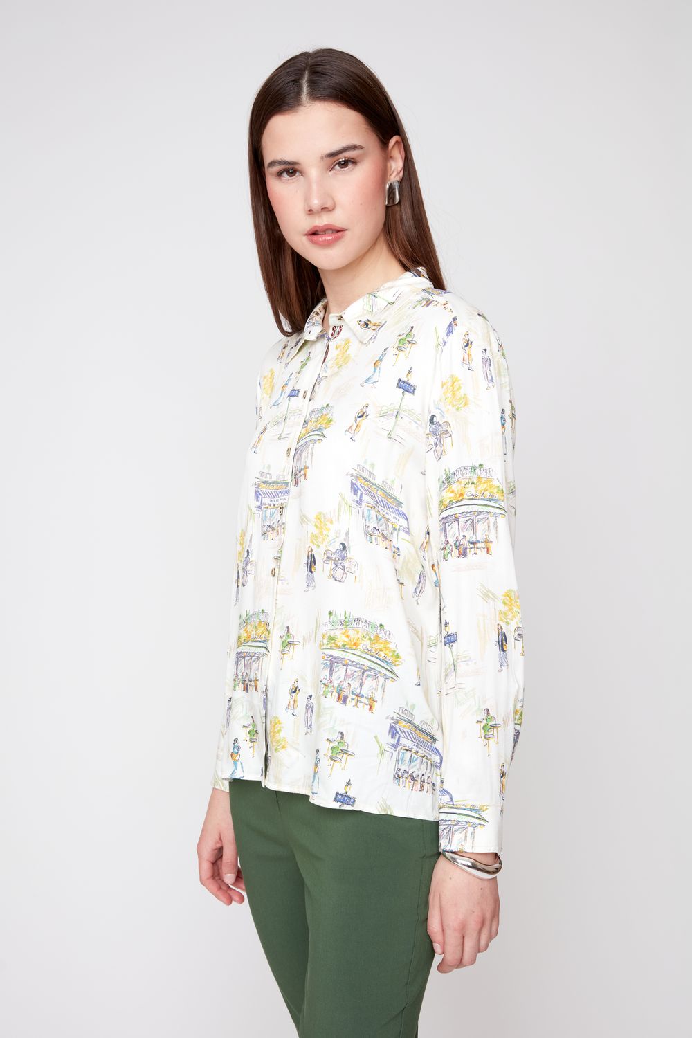 CAFE CLASSIC WOVEN BLOUSE-RENUAR