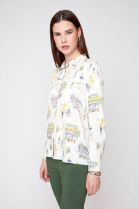 CAFE CLASSIC WOVEN BLOUSE-RENUAR