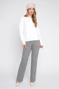 COZY FEATHER YARN SWEATER-CREME-RENUAR