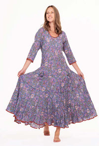 FLORAL PERIWINKLE-RUBY SUNDRESS-NILA RUBIA