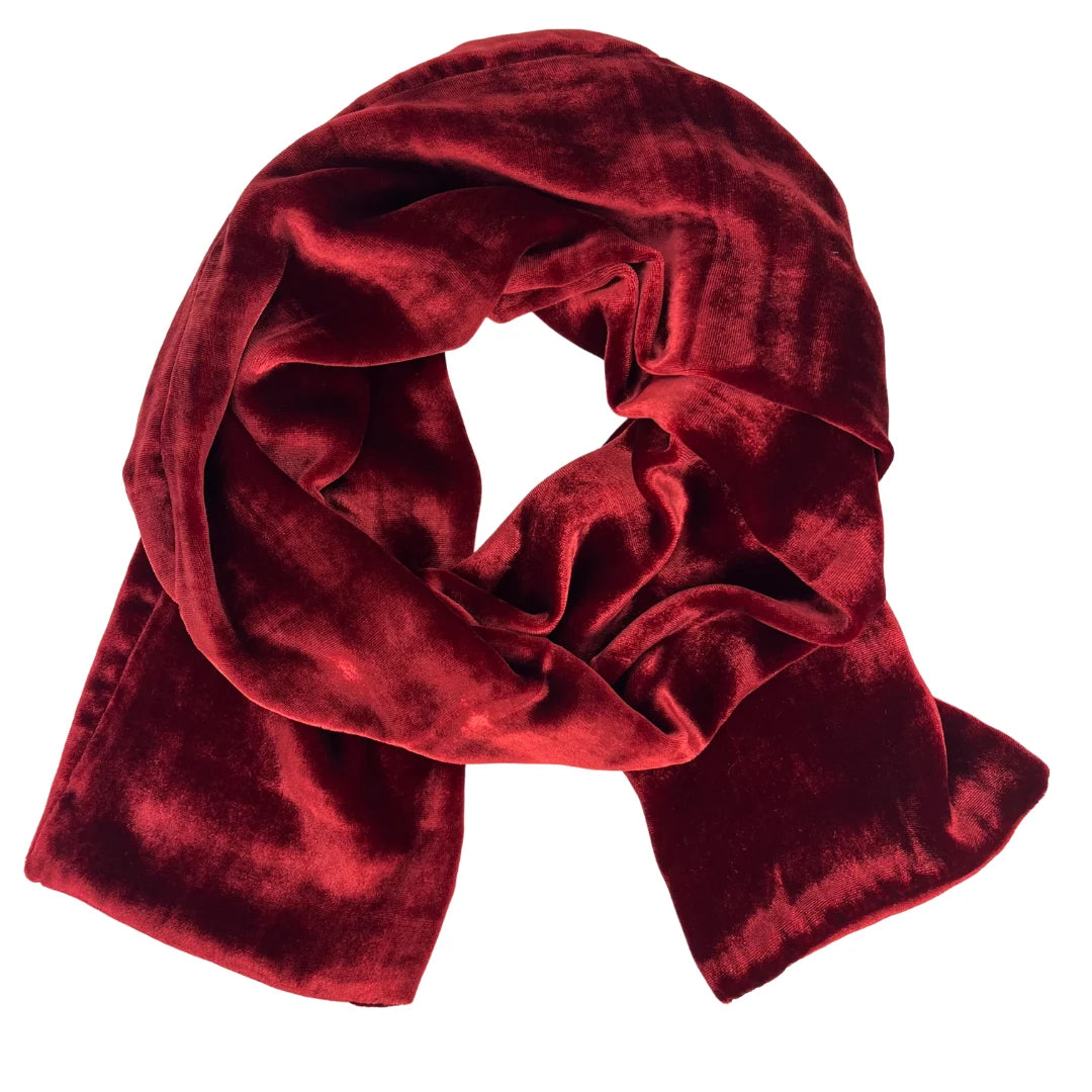 SILK VELVET OBLONG SCARF-DANA HERBERT