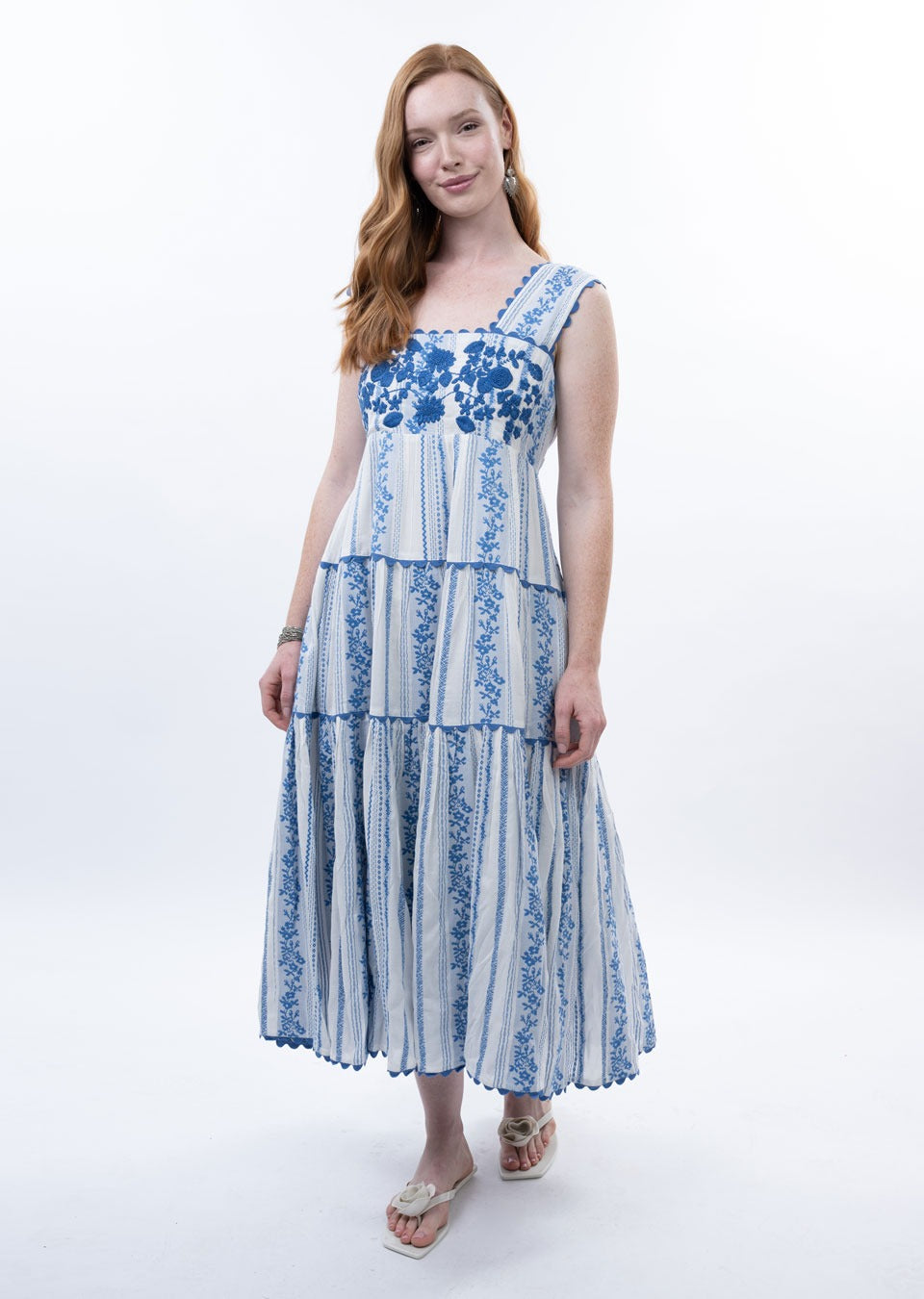 ROSA DRESS-BLUE ROSES-SISTER MARY