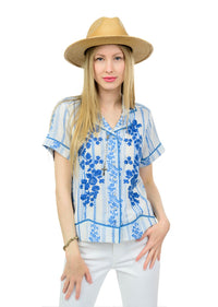 ROSITA BLOUSE-BLUE-SISTER MARY
