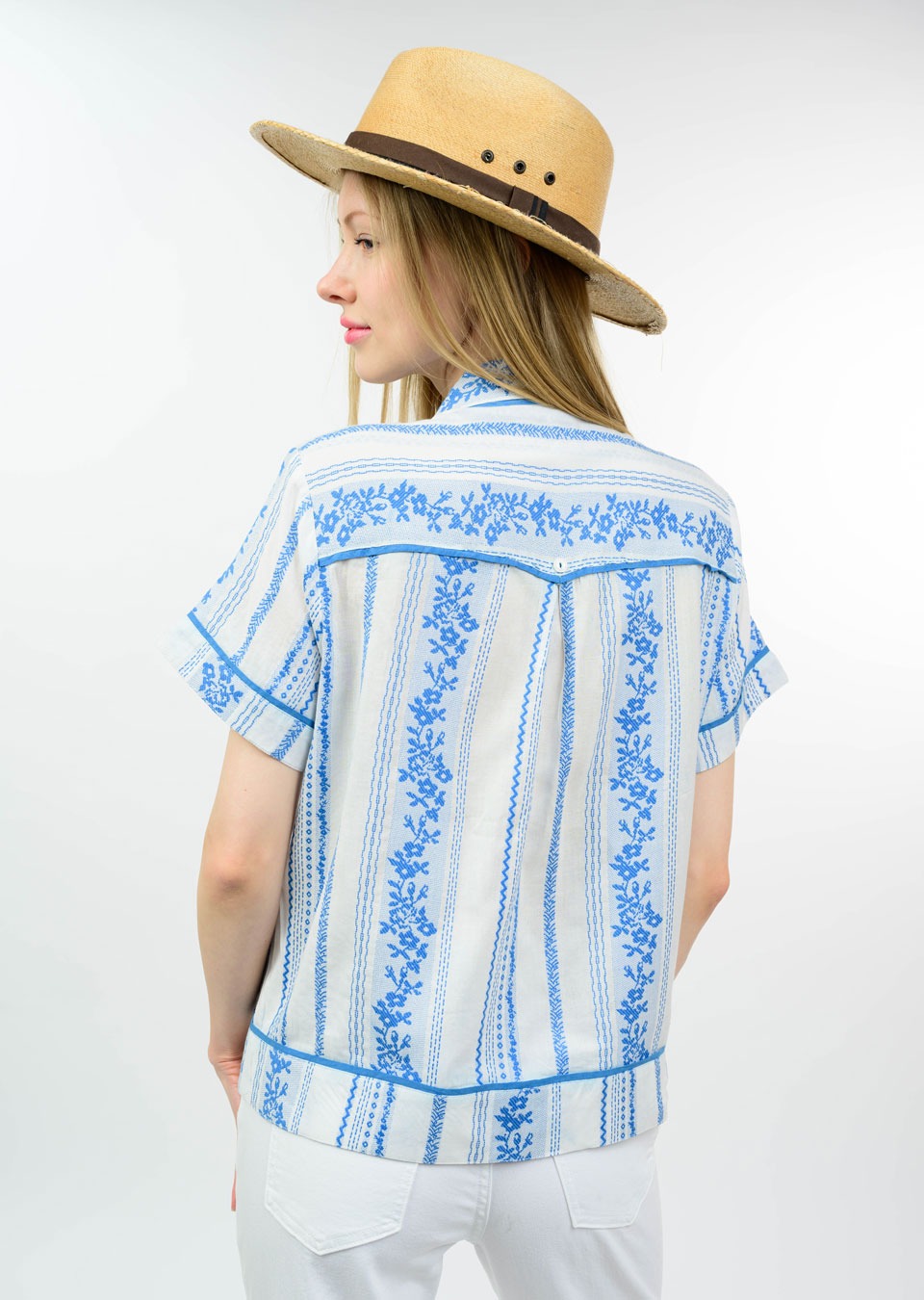 ROSITA BLOUSE-BLUE-SISTER MARY