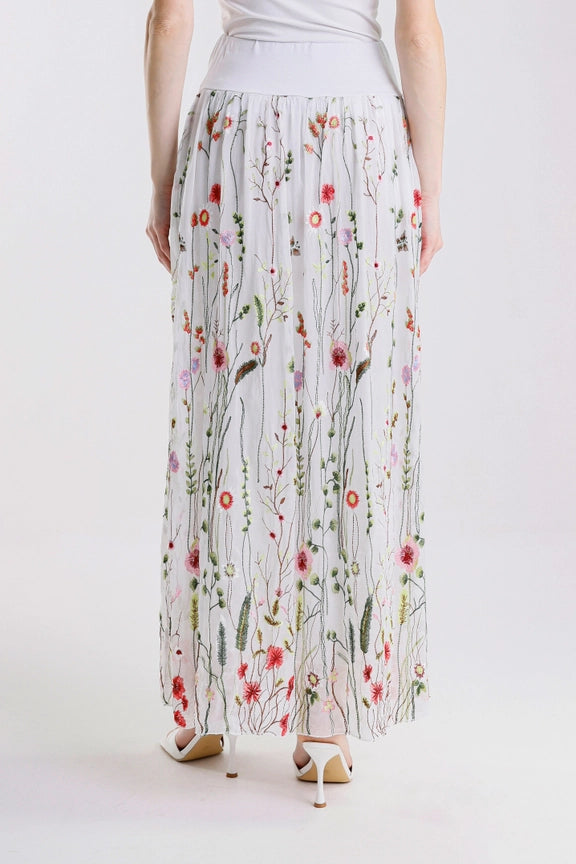 SABLE GARDEN SILK SKIRT-ONE SIZE-TEES BY TINA