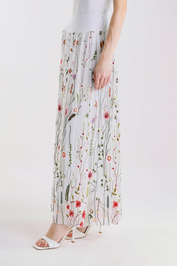 SABLE GARDEN SILK SKIRT-ONE SIZE-TEES BY TINA