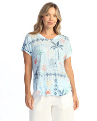 TIDEPOOL CRINKLE S/S TOP-JESS AND JANE