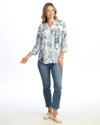 DEE DEE MANDARIN BUTTON DOWN SHIRT-JESS AND JANE