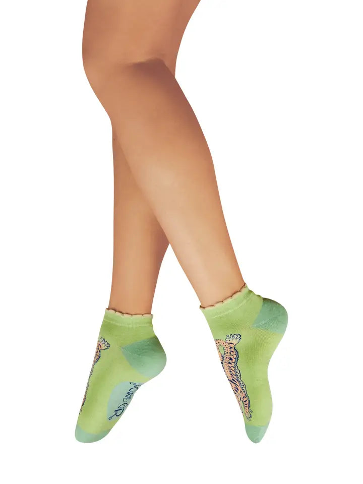IKAT TIGER TRAINER SOCKS-MINT-POWDER