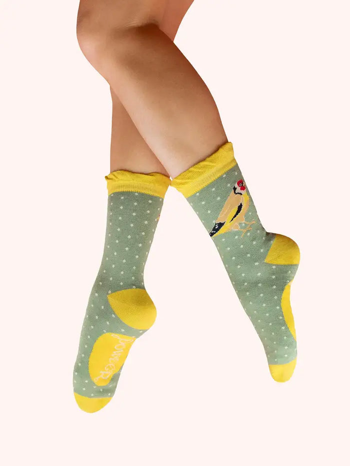GOLDFINCH-SAGE-ANKLE SOCKS-POWDER