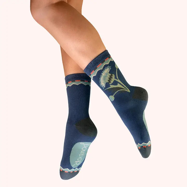 THISTLE-ANKLE SOCKS-BLUE-POWDER