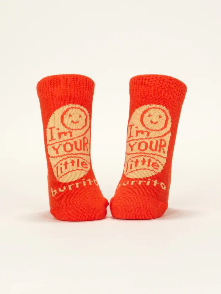 LIL BURRITO/FARTS BABY SOCKS-BLUE Q