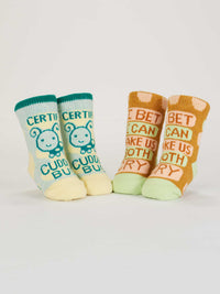 CUDDLE BUG/BOTH CRY BABY SOCKS-BLUE Q