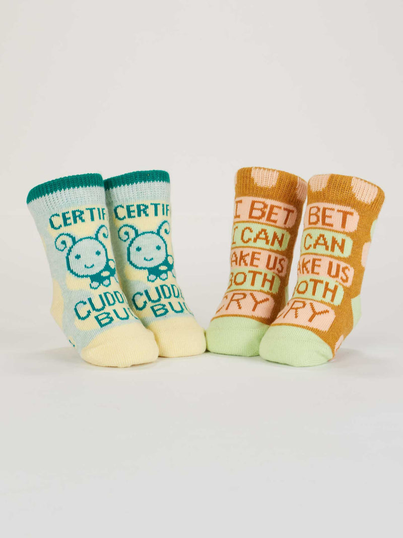 CUDDLE BUG/BOTH CRY BABY SOCKS-BLUE Q