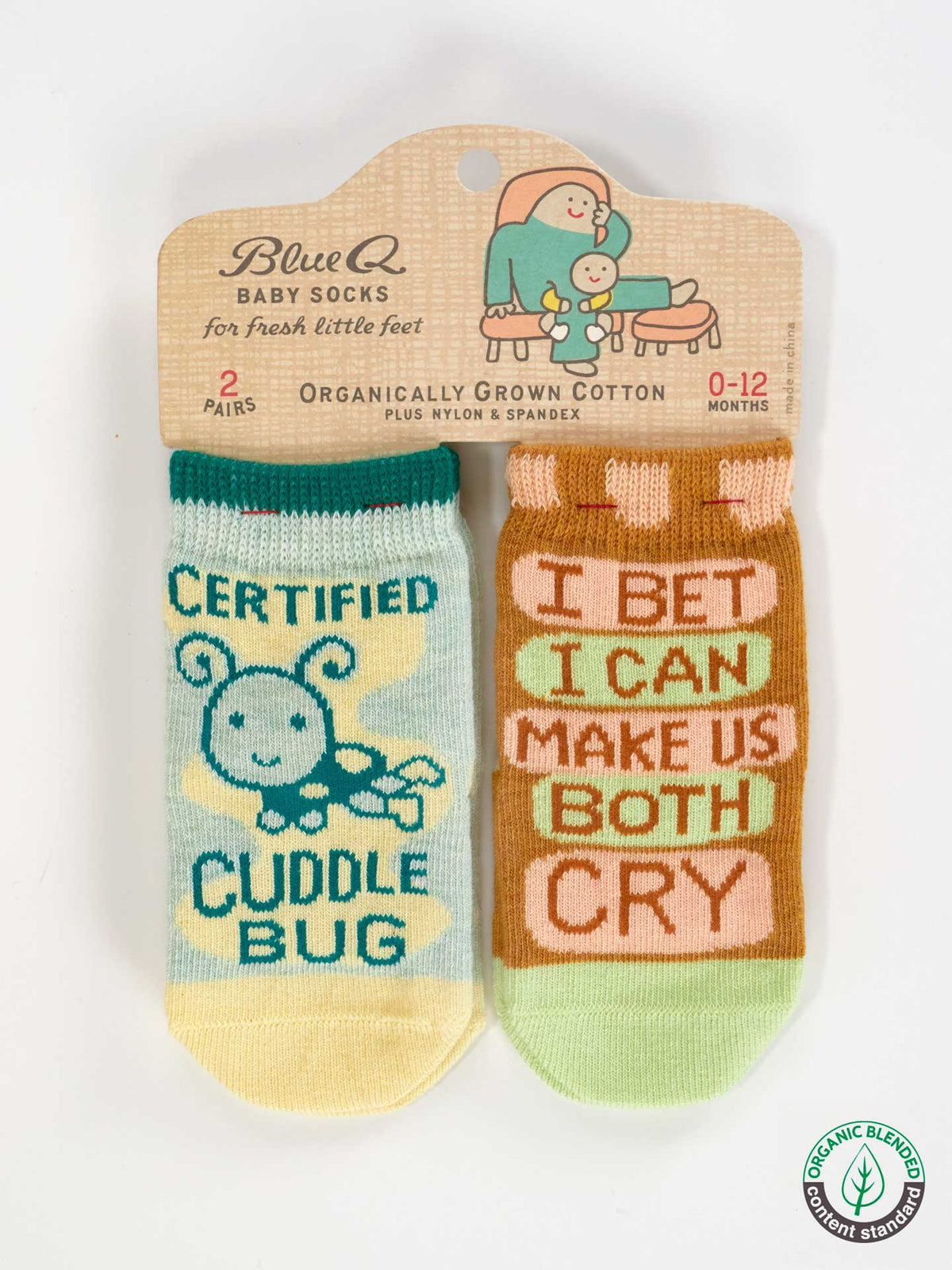 CUDDLE BUG/BOTH CRY BABY SOCKS-BLUE Q