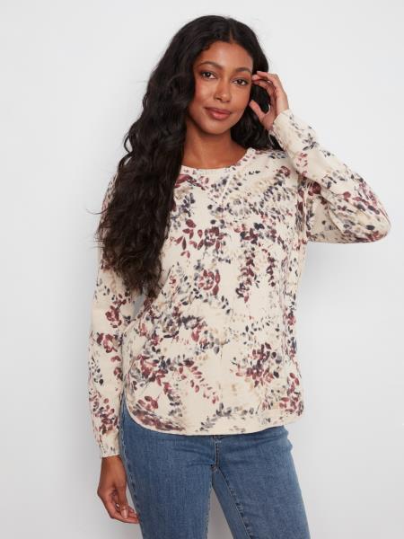 L/S CREW NECK ROUND HEM SWEATER-POETRY-CHARLIE B