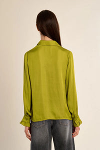 CLASSIC SATIN BLOUSE-LIME GREEN-MOLLY BRACKEN