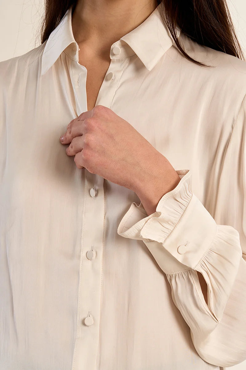 CLASSIC SATIN BLOUSE-OFF WHITE-MOLLY BRACKEN