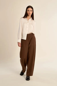 CLASSIC SATIN BLOUSE-OFF WHITE-MOLLY BRACKEN