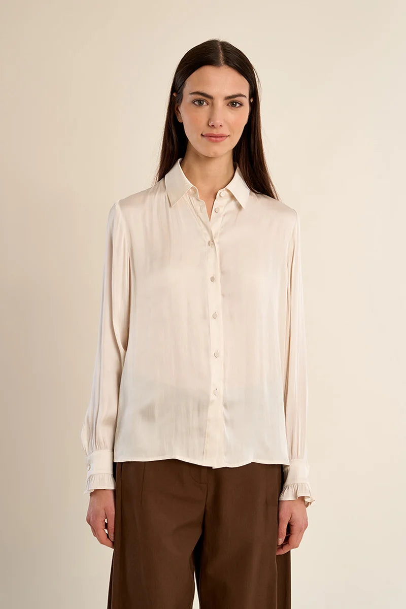 CLASSIC SATIN BLOUSE-OFF WHITE-MOLLY BRACKEN