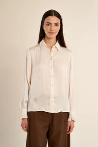CLASSIC SATIN BLOUSE-OFF WHITE-MOLLY BRACKEN