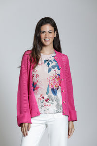 BLUSHING BOTANICA CAP SLEEVE SHELL-APNY