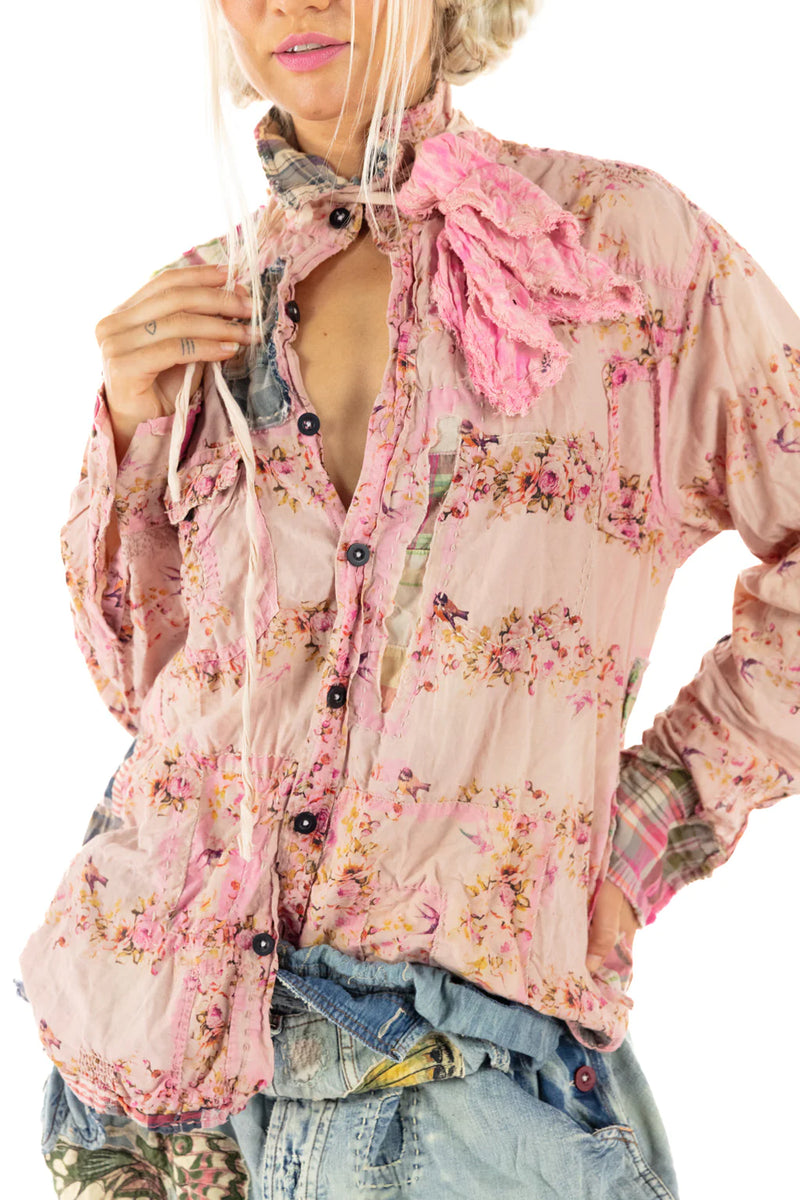FLORAL KELLY WESTERN SHIRT- Magnolia Pearl - TOP 1405