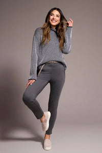 COMBED COTTON TWO TONE RIB SWEATER-GREY MIX-TRIBAL