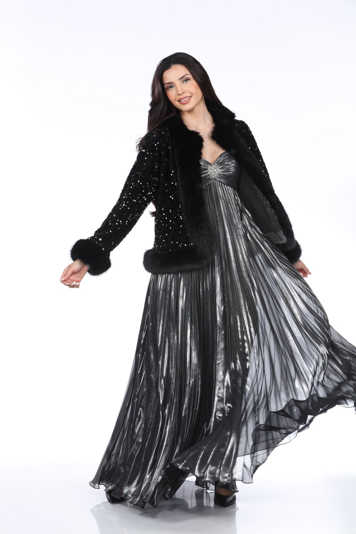 VELVET AND SEQUIN JACKET-ARIS A