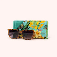 SPRING FLORA VELVET SUNGLASS POUCH-POWDER