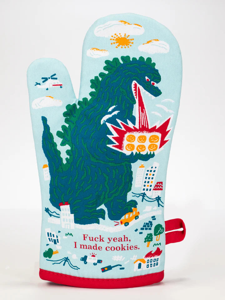 F#$K YEAH COOKIES OVEN MITT-BLUE Q