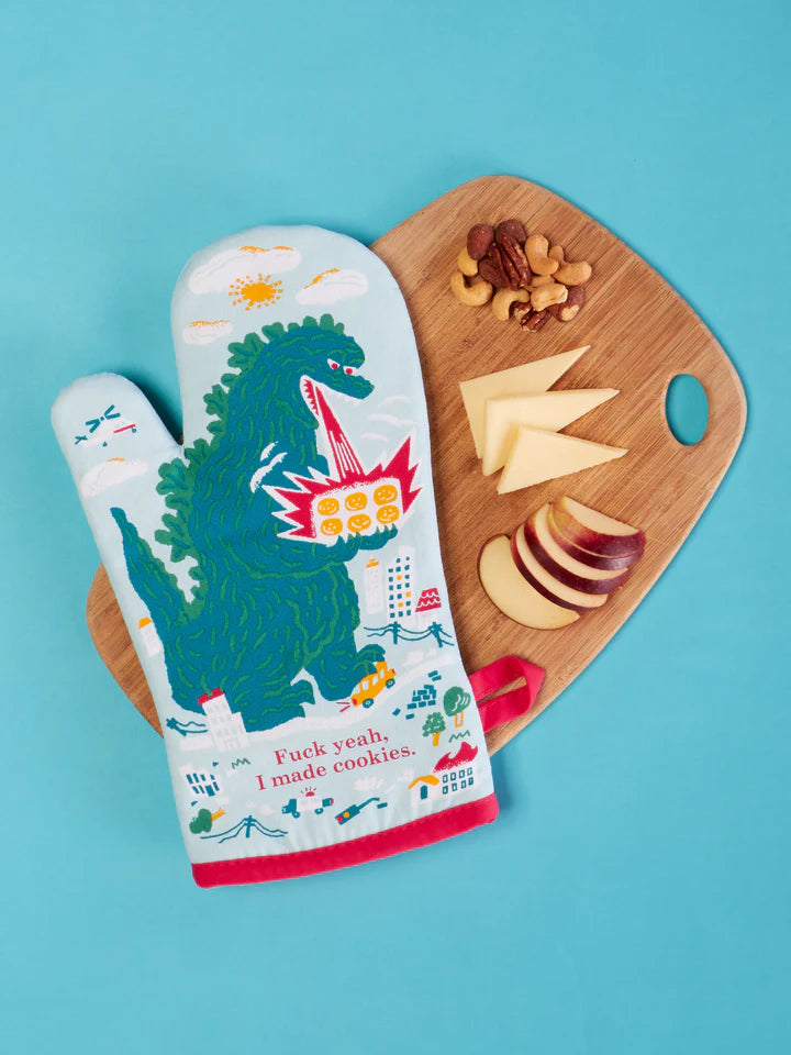 F#$K YEAH COOKIES OVEN MITT-BLUE Q