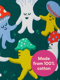 JOY OF MUSHROOMS OVEN MITT-BLUE Q