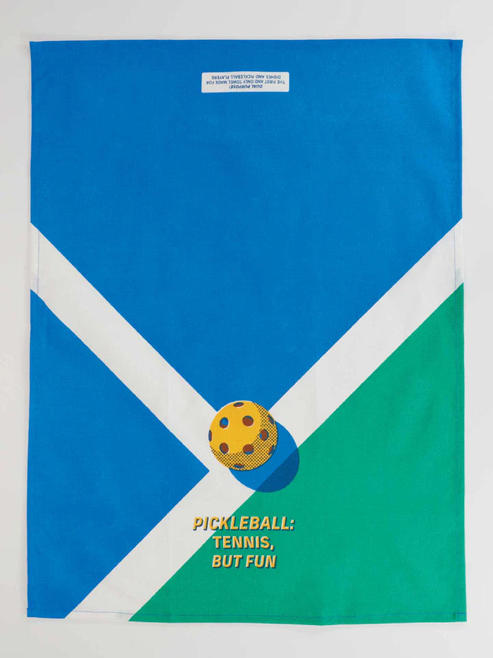 PICKLEBALL KITCHEN DISH TOWEL-BLUE Q