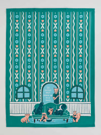 WAKE UP TO MESS KITCHEN DISH TOWEL-BLUE Q