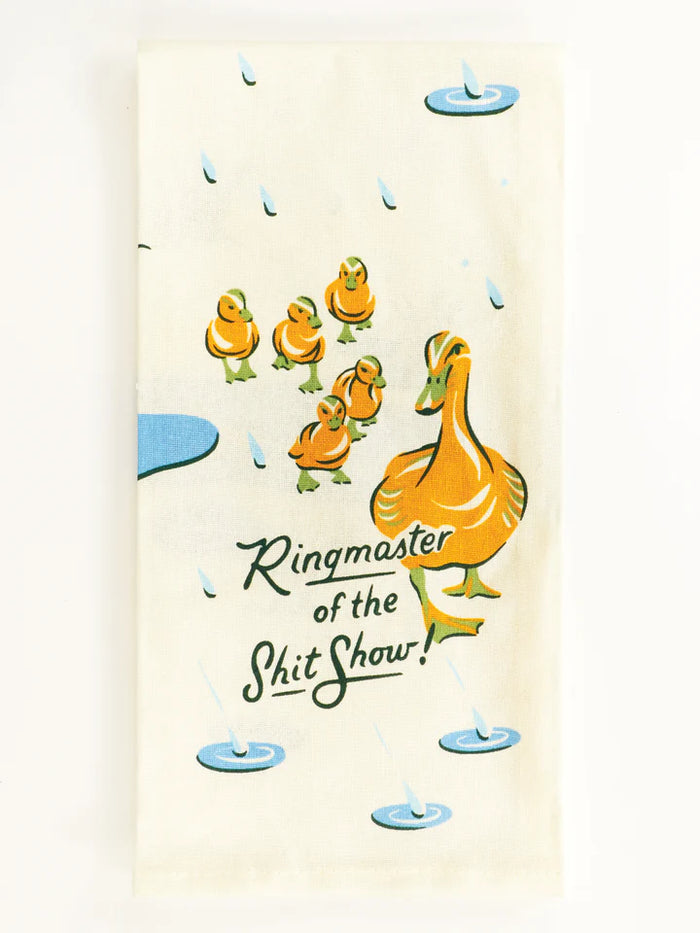 RINGMASTER OF THE SH@#SHOW DISH TOWEL-BLUE Q