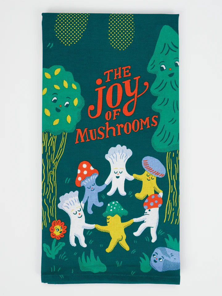 JOY OF MUSHROOMS DISH TOWEL-BLUE Q
