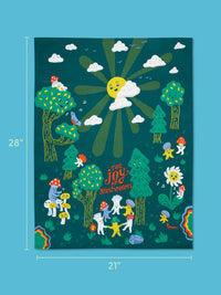 JOY OF MUSHROOMS DISH TOWEL-BLUE Q