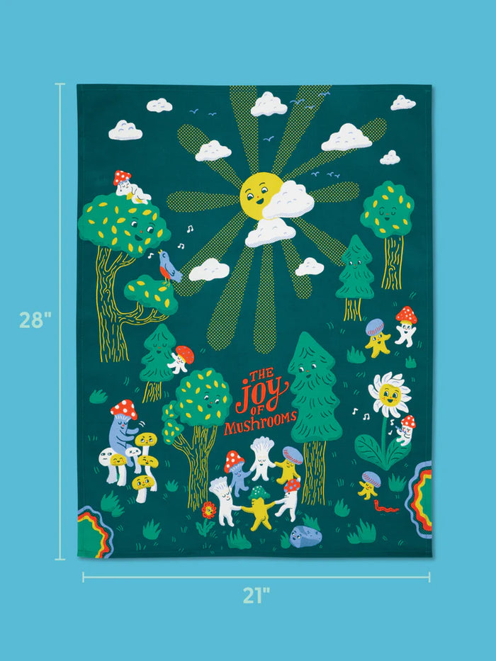 JOY OF MUSHROOMS DISH TOWEL-BLUE Q
