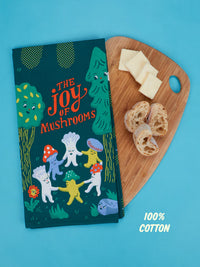 JOY OF MUSHROOMS DISH TOWEL-BLUE Q
