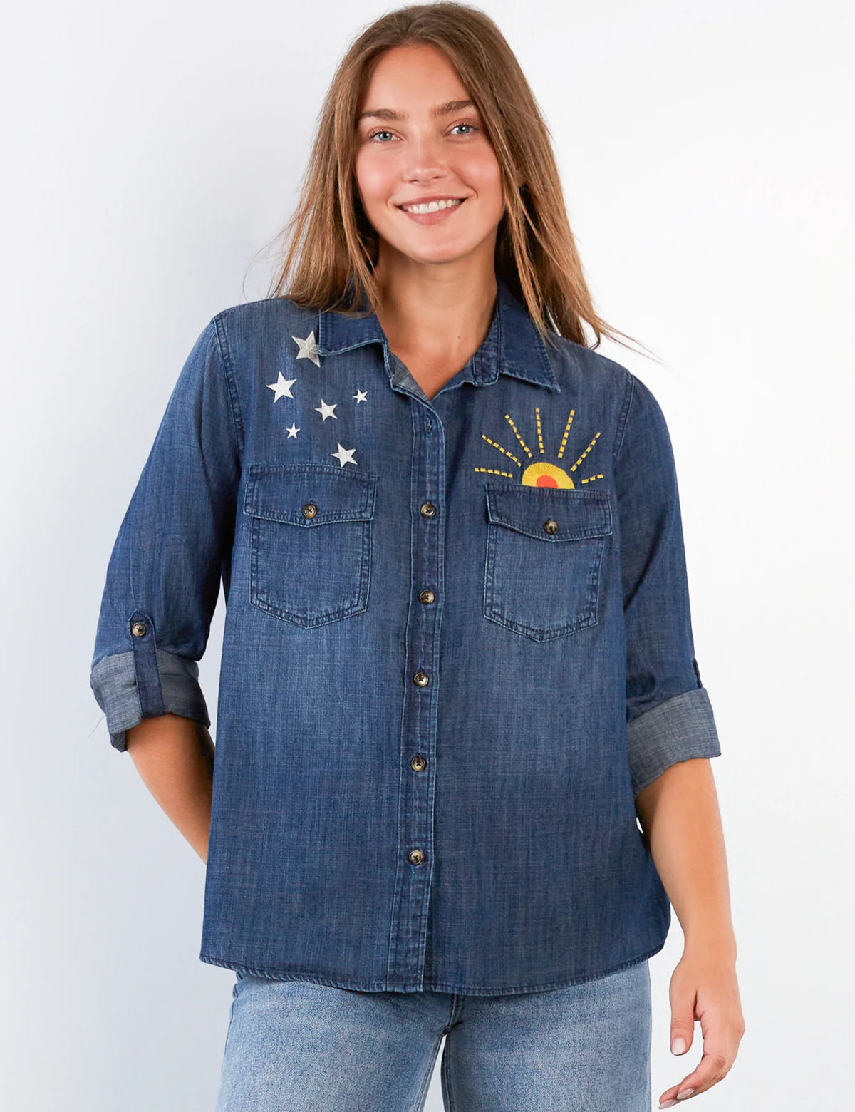 HELLO SUNSHINE SHIRT-DUSK DENIM-BILLY T