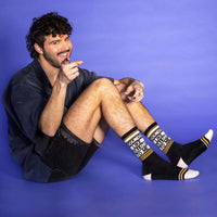 SOUNDS LIKE BULLS%^T CREW SOCKS-GUMBALL POODLE